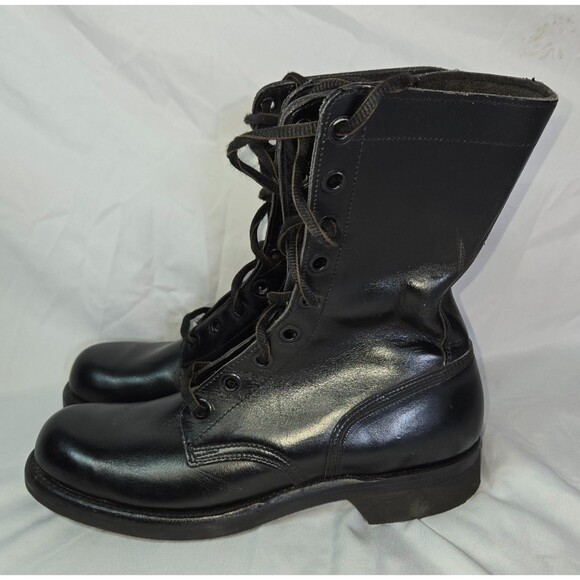 Vietnam War US Army Boots Biltrite Black Leather Sz 8 N 66250 July 1967 Exc Con - Picture 1 of 16